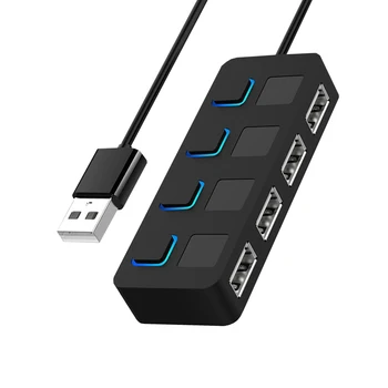 Magas minőségű, Ultra Adatok Hub USB Flash Meghajtók 4-Port USB 2.0 Hub Elosztó Multi USB Power Adapter Laptop, Asztali Számítógép