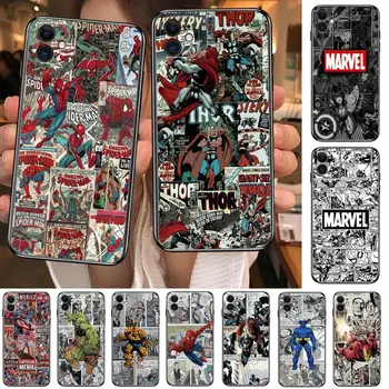 Marvel Comics Telefon Esetekben iphone 13 Pro Max esetben 12 11 Pro Max 8 PLUSZ 7 PLUS 6-OS iphone XR X XS mini mobil mini