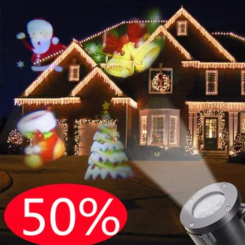 Mini Karácsonyi Lézer Hóember Navidad Projektor Lámpa Kültéri LED Mozgó Táj Lámpa Karácsonyi Vízálló Disco Világítás Dekoráció