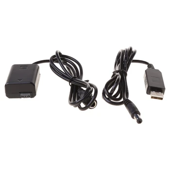 NP-FW50 Akkumulátor Eliminator USB-hálózati Kábel Dummy Akkumulátor Sony a3000 a5000 a7R a7S a6000 a6500 A7RII