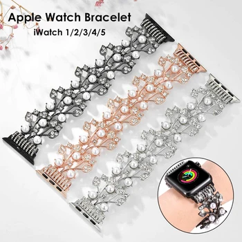 Női Karkötő Apple Nézni Zenekar Hölgyek, Lányok Fém Szíj Ékszer, Karszalag az iWatch Sorozat 1 2 3 4 5 Watchband Bling 2020