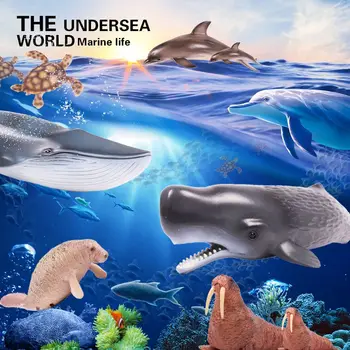 Oenux Eredeti Víz Alatti Világ Tengeri Élet Delfin Cápa, Bálna, Teknős, Hal, Tengeri Állatok Modell Figurák Játékok Gyerek Ajándék
