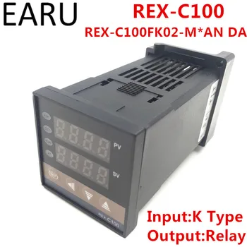 REX-C100 REX-C100FK02-M*A DA Digitális PID Hőmérséklet-szabályozó Vezérlő Termosztát Relé Kimenet K Típusú Bemenet AC110-240V