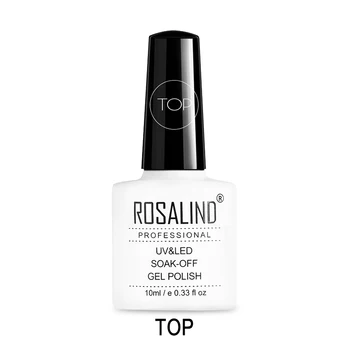 ROSALIND Top Coat 10ml Nail Gel Tovább Nail Art Design Tartós Gél Lakk Kell UV Led Lámpa Soak off Gel Nails
