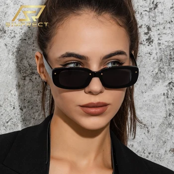 SIMPRECT Ins Divat Téglalap Napszemüveg Nők 2021 Luxus Márka Tervezője Tér napszemüvegek Férfi Vintage UV400 Árnyalatok a Nők