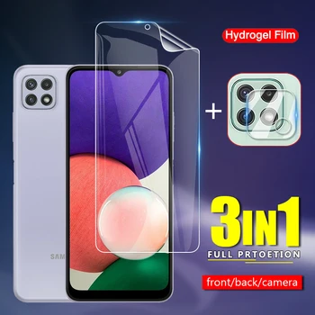 Slim Első / Hátsó Puha TPU Védő Hidrogél Film Samsung Galaxy A22 / 5G Kamera Lencséje Képernyő Védő Üveg