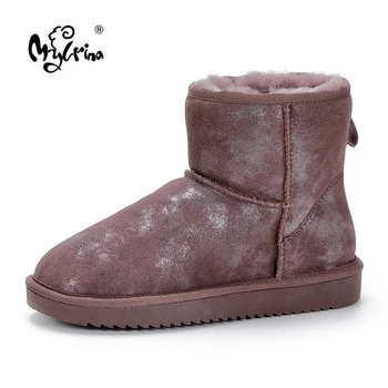 Snow Csizma Női Vízálló Ausztrália Téli Meleg cipő, Csúszásmentes Gumi Talp 100% Valódi Juh Bőr Nagykereskedelme