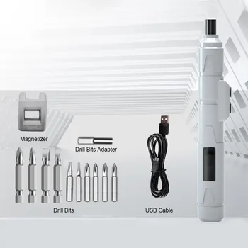 Szerszám Adapter Újratölthető Tartozékok Elektromos Javítás Akkus Csavarhúzó Készlet Hordozható Háztartási Mini Fém USB