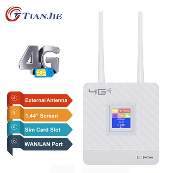 TIANJIE 4G Wifi Router CPE Antenna WAN-LAN RJ45 Nyitva Lte Modem Sim-Kártya Hotspot Vezeték nélküli