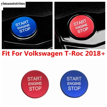 Tartozékok Volkswagen T-Roc T Roc 2018 - 2021 Autó, Motor Start Stop Gyűrű Kulcsnélküli Rendszer Gomb Keret Fedél Belső Berendezés