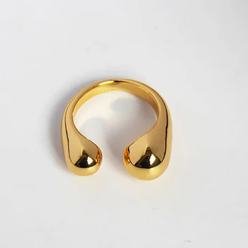 Vízcsepp Fényes Geometriai Állítható 925 Sterling Ezüst Gyűrűk Ujját Női Divat Egyszerű Ékszerek, Nagykereskedelmi