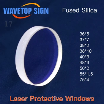WAveTopSign 1064nm Lézer Védő Windows Dia.36-75mm Kvarc Olvasztott Szilícium-dioxidból a Fiber Lézer Hegesztés vágófej a Készülék Részei