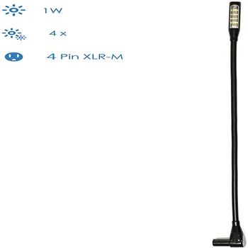 YAMAHA CL5 CL3 CL1 QL5 QL1 RIVAGE PM5D Hattyúnyak lámpa 4 tűs XLR lámpa Jobb szög keverő DJ lámpa, 4 tűs lámpa, 4-pólusú XLR LÁMPA