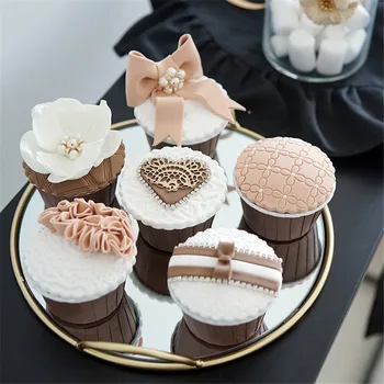 szimulációs torta modell sütés desszert ház cake shop áruház esküvő, születésnapi torta dekoráció bowknot szív, virág hamis csésze torta