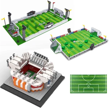 tégla Stadionban, a játékosok, a csapat Kompatibilis Földi labdarúgó emelet kapu sport alaplap városi focipályán modell építőkövei