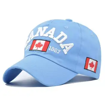 Új Divat Kanadai Zászló Juhar Mosott Snapback Baseball Sapka Sapka Hímzett Alkalmi Csont Kalapok Casquette Hip-Hop Caps Férfiak Nők