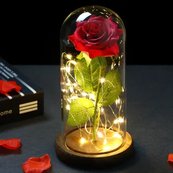 Új évre Ajándékok Rose Mesterséges Virágokat, a Szépséget, A Fenevad Rose Esküvői Dekoráció Valentin Nap, anyák Napja, Különleges, Romantikus Ajándék